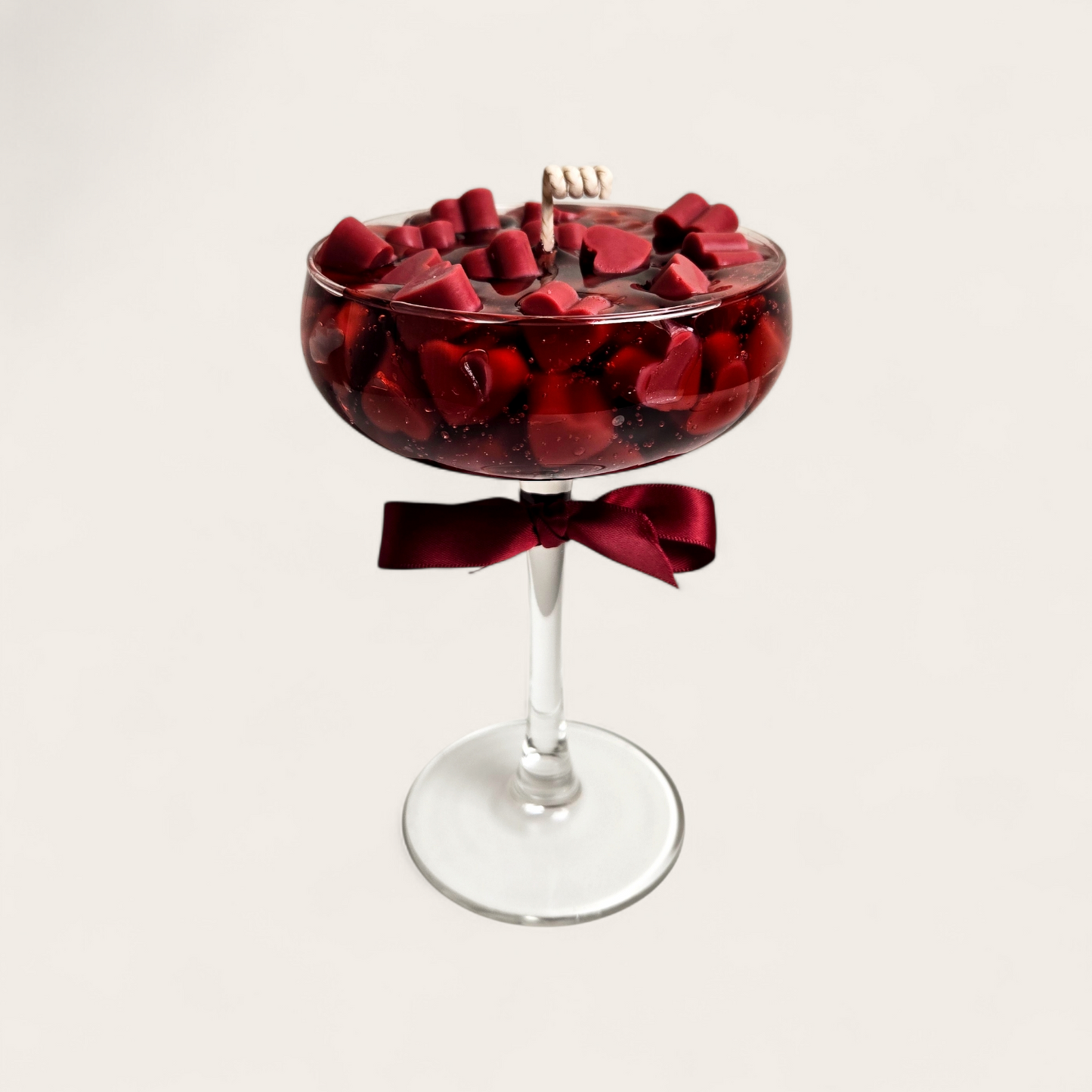 Cocktail Kaars - Warm Red Hearts