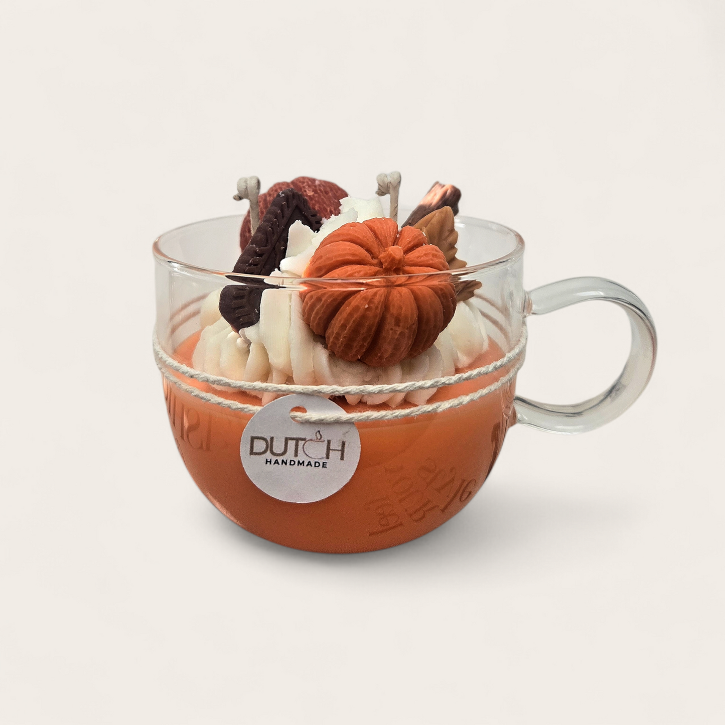 Geurkaars- Pompoen deluxe  Kaars ø 10 cm